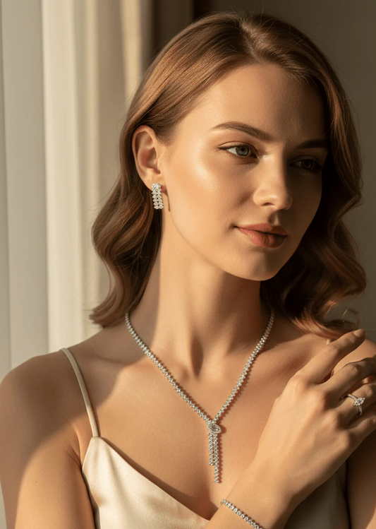 Crystal Drop Jewelry Set