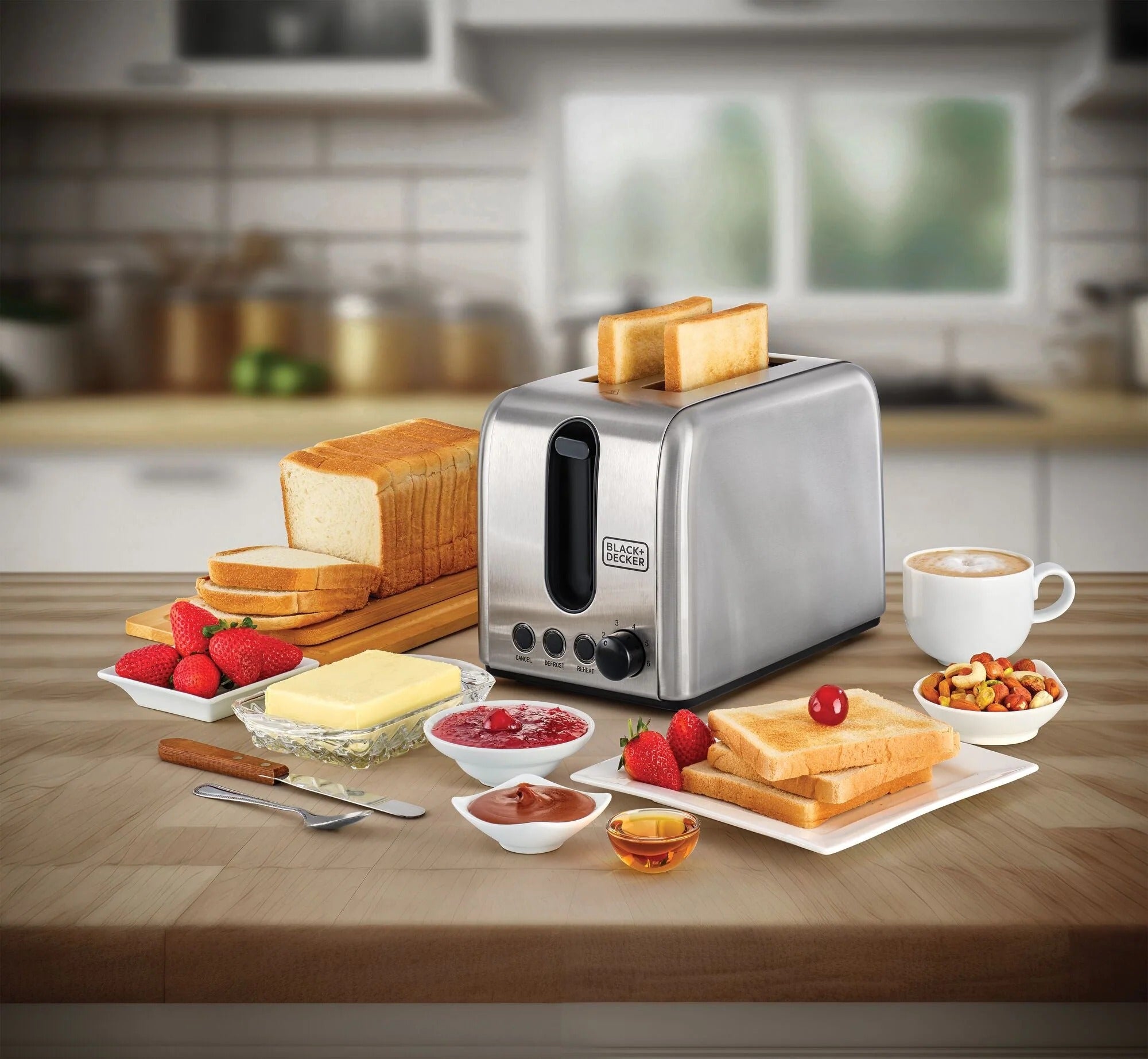 Black+Deckar-Stainless Steel Toaster (ET244-85)