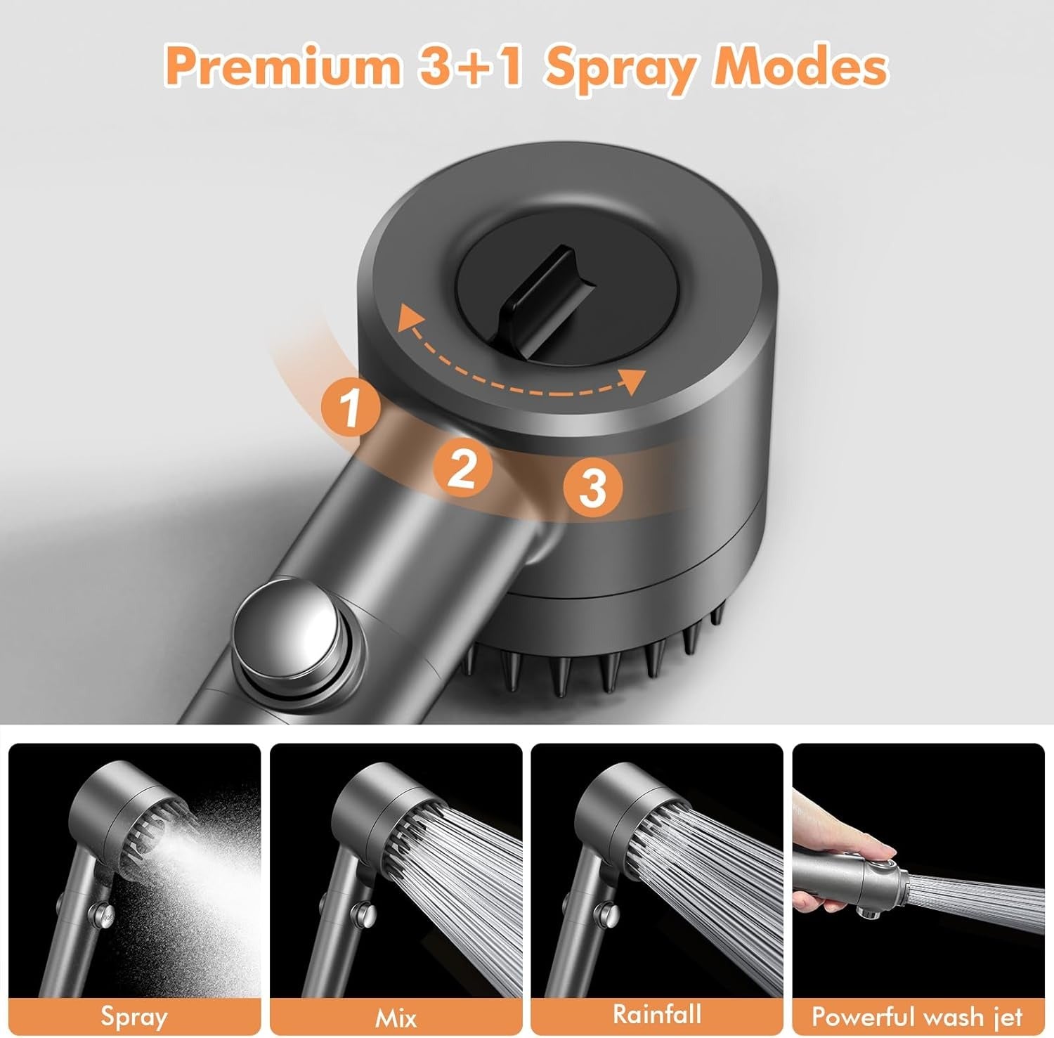3 Modes Shower Head