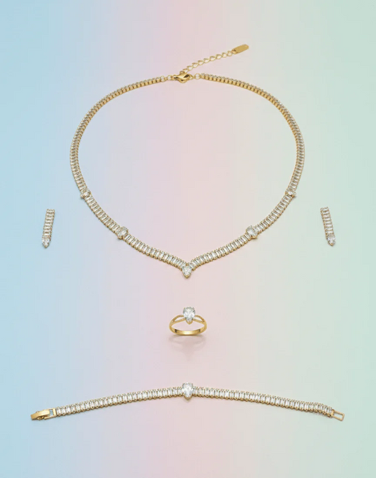 Crystal Accent Jewelry Set