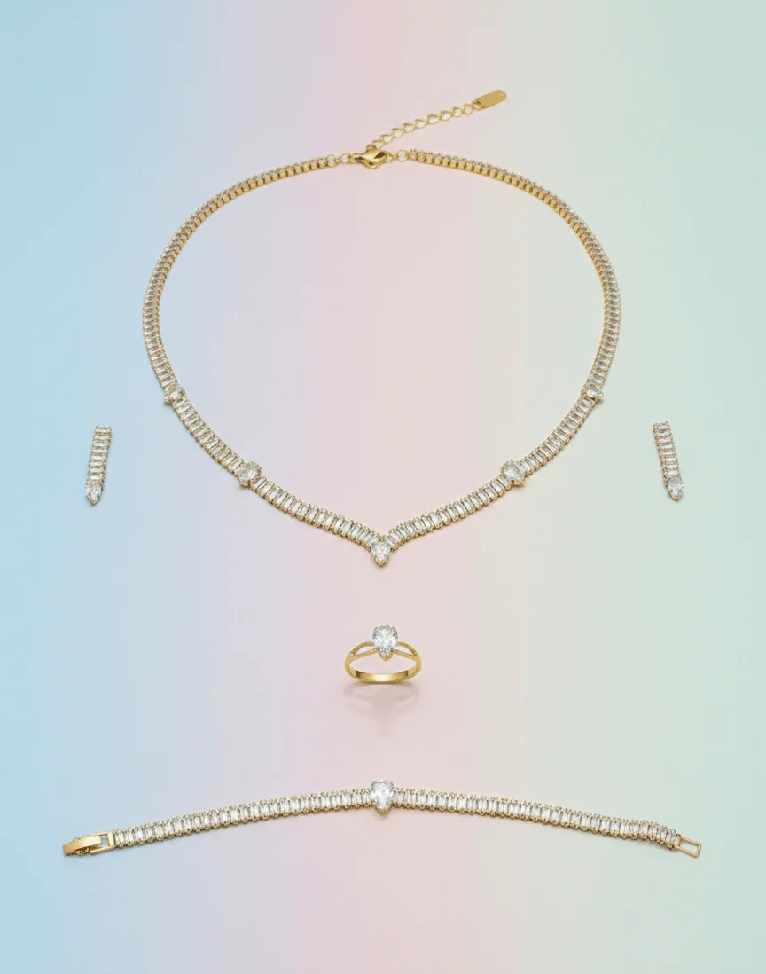 Crystal Accent Jewelry Set